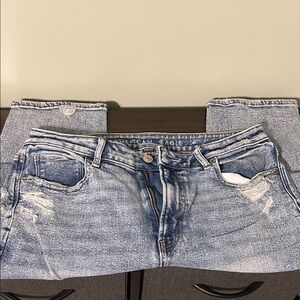 American Eagle Outfitters Light Blue Straight Leg Jeans